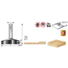 Picture of RC-2257 CNC Insert Carbide Spoilboard Surfacing, Rabbeting, Flycutter, Slab Leveler & Surface Planer 2-1/2 Dia x 1/2 x 1/2 Inch Shank Router Bit